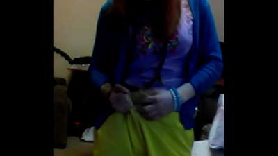 Videoclip de masturbare de aproape de Zâna roșcată a Luminii